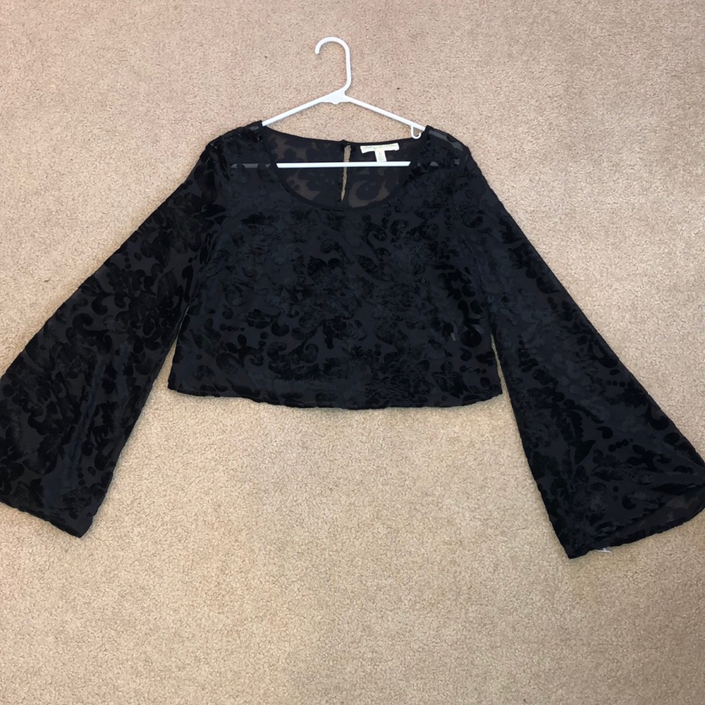 Urban outfitters bell sleeve crop top